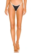 L*space Tommy Womens String Bikini Swim Bottom Separates In Black & Cream