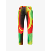 AGR ABSTRACT-PRINT REGULAR-FIT STRAIGHT JEANS