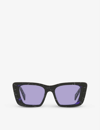 Prada Pr 08ys Symbole Butterfly-frame Acetate Sunglasses In Brown
