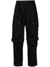 LES HOMMES CROPPED CARGO TROUSERS