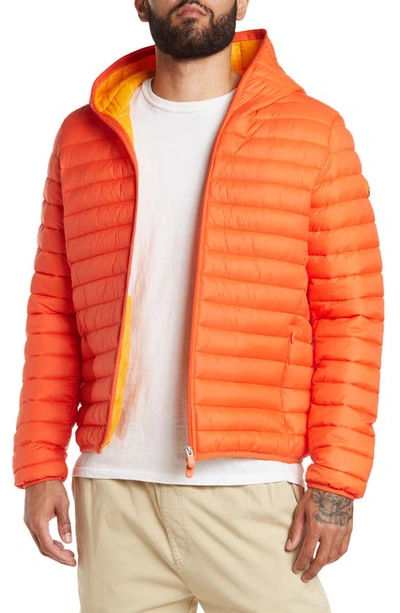 Save The Duck Donald Packable Puffer Jacket In Mars Red