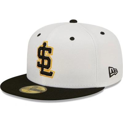 NEW ERA NEW ERA WHITE SALT LAKE BEES ALTERNATE LOGO AUTHENTIC COLLECTION 59FIFTY FITTED HAT