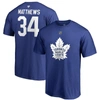 Fanatics Men's Auston Matthews Blue Toronto Maple Leafs Team Authentic Stack Name And Number T-shirt In Blue