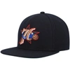 MITCHELL & NESS MITCHELL & NESS BLACK PHILADELPHIA 76ERS HARDWOOD CLASSICS TEAM GROUND 2.0 SNAPBACK HAT