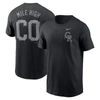 Nike Black Colorado Rockies Mile High Local Team T-shirt In Black
