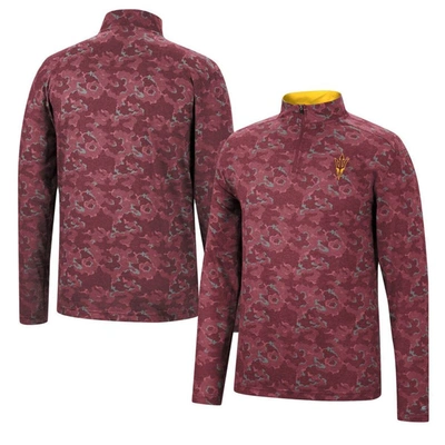 Colosseum Maroon Arizona State Sun Devils Tivo Quarter-zip Jacket