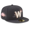 New Era Graphite Washington Nationals 2022 City Connect 59fifty Fitted Hat In Graphite