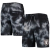 New Era Black Las Vegas Raiders Tie-dye Shorts In Black