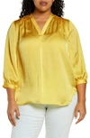 Vince Camuto Rumple Satin Blouse In Sunburst