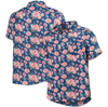 FOCO FOCO NAVY TAMPA BAY RAYS FLORAL LINEN BUTTON-UP SHIRT