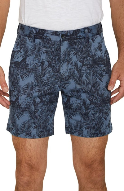 Slate And Stone 7" Inch Cotton Ross Short In Blue Jungle Print