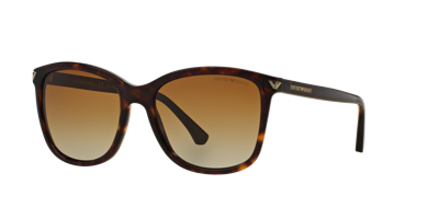 Emporio Armani Woman Sunglasses Ea4060 In Gradient Brown Polar