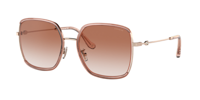 Coach Woman Sunglasses Hc7139bd C8000 In Pink