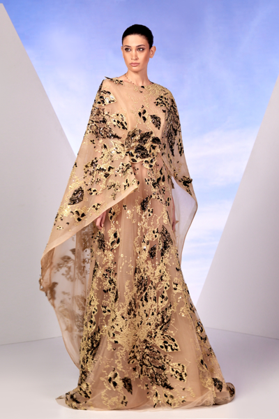 Edward Arsouni Gold And Black Gown