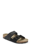 Birkenstock Arizona Colorblock Slide Sandal In Black