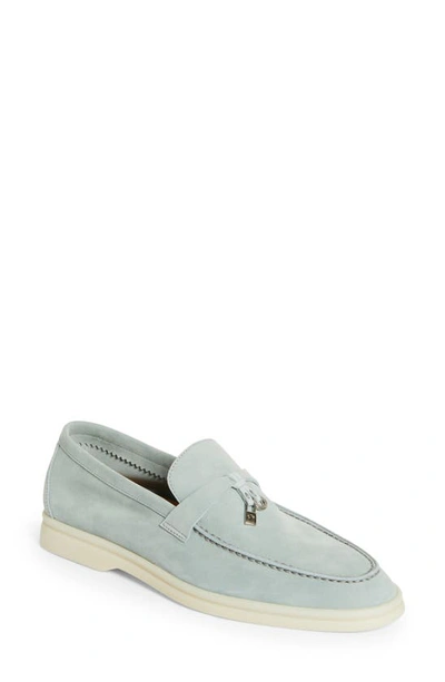 Loro Piana Summer Charms Loafer In Eucalyptus