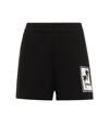Moncler High-rise Cotton Shorts In Blk