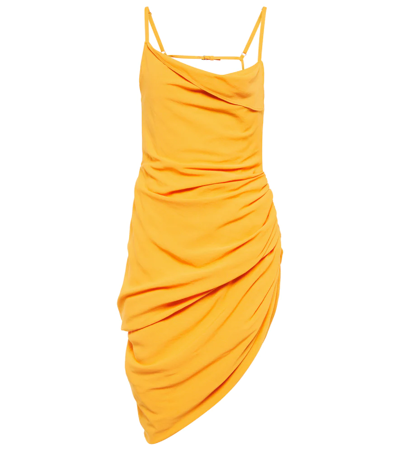 Jacquemus Orange Saudade Asymmetric Mini Dress