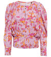 Isabel Marant Zargae Floral Blouse In Pink