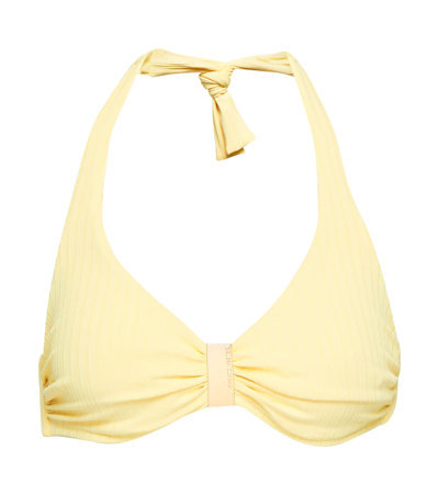Melissa Odabash Provence Bikini Top In Pastel Yellow