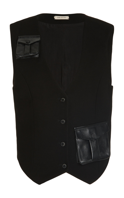 The Mannei Women's Bourgies Wool-blend Waistcoat In Black