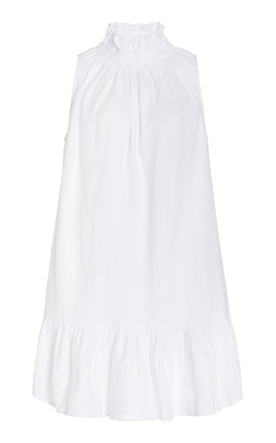 Ephemera Women's Linen Garland Mini Dress In White