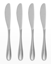 Nambe Flatware Paige Butter Knives, Set Of 4 In Silver