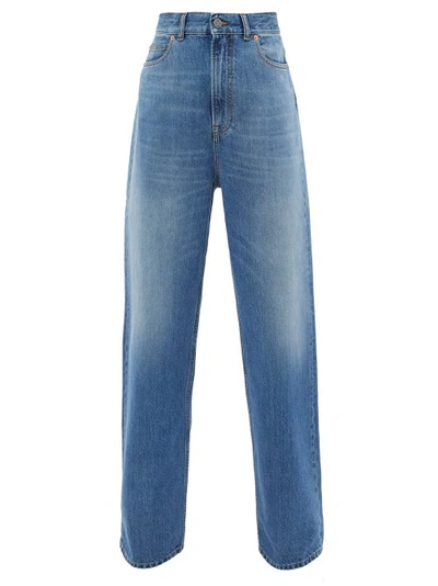 Valentino Archive Wide-leg High-rise Jeans In Medium Wash