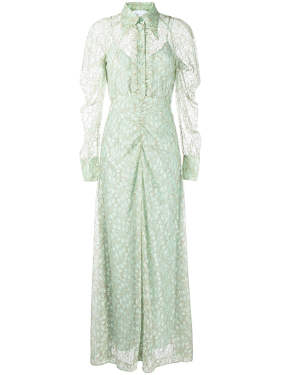 Alice Mccall Moon Landing Lace Maxi Gown In Green