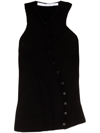 Talia Byre Exposed-seams Stretch-cotton Tank Top In Black