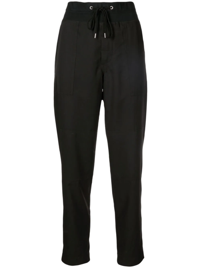 James Perse Drawstring Utility Trousers In Black