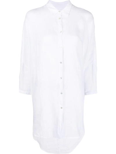 120% Lino Long Sleeve Shirt In White