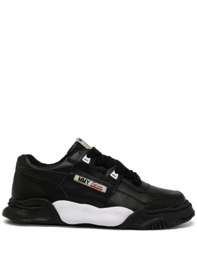 Miharayasuhiro Black Og Sole Leather Parker Sneakers In White