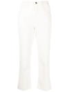 JACOB COHEN HIGH WAIST CROPPED TROUSERS