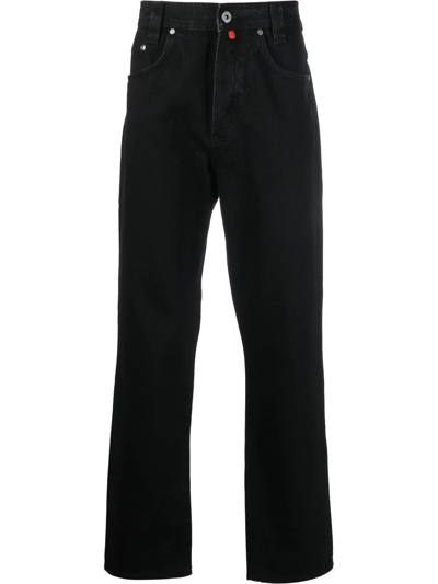 032c Mid-rise Straight-leg Jeans In Black