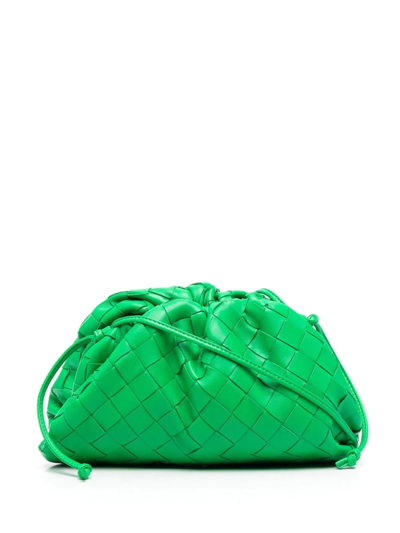 Bottega Veneta The Mini Pouch Crossbody Bag In Green