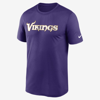 Nike Men's Dri-fit Wordmark Legend (nfl Minnesota Vikings) T-shirt In Purple