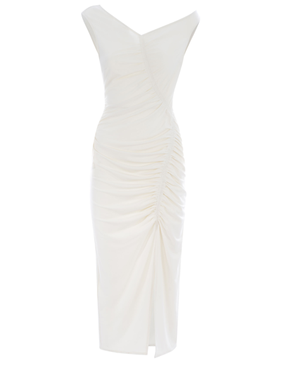 Self-portrait Women's White Synthetic Fibers Dresses In Bianco