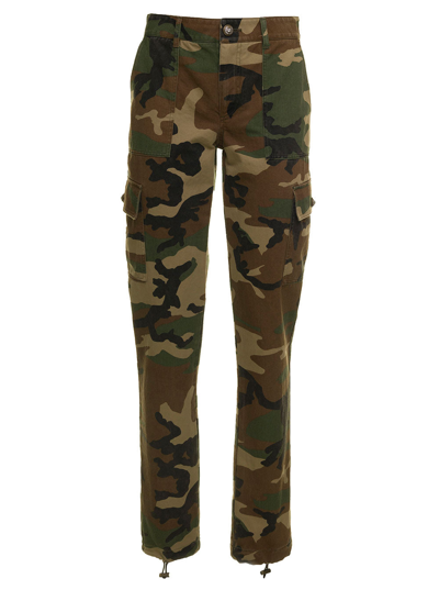 Dolce & Gabbana Camouflage-print Cotton-twill Slim-leg Pants In Multicolour