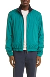 Loro Piana Windmate® Storm System® Waterproof Reversible Bomber Jacket In Peacock,flannel