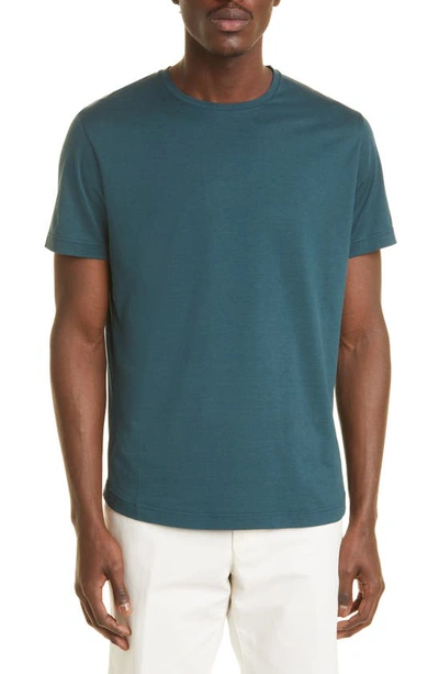 Loro Piana Slim-fit Silk And Cotton-blend Jersey T-shirt In Petrolio
