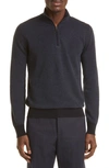 Loro Piana Mezzocollo Roadster Cashmere Pullover In Navy