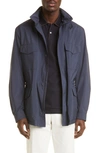 Loro Piana Men's Traveler Windmate Storm System Jacket In Blue