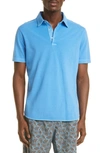 Loro Piana 3-button Cotton Polo Shirt In French Blue