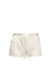 La Perla Silk Side-button Lounge Shorts In Ivory