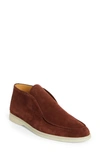 Loro Piana Polacchino Suede Slip-on Chukka Boots In Brown