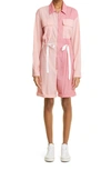 Stella Mccartney Colour-block Drawstring Playsuit In 5603 Pink Salt