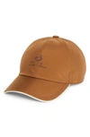 Loro Piana Logo Embroidery Wind Storm System B Cap In Desert Mist