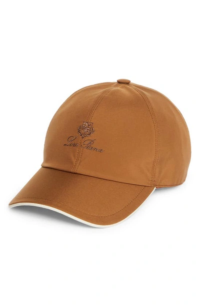 Loro Piana Logo Embroidery Wind Storm System B Cap In Desert Mist