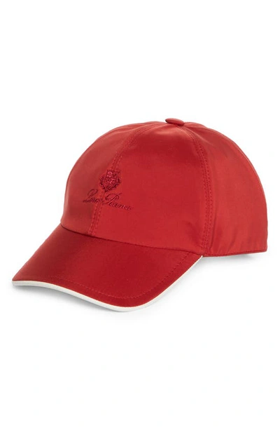 Loro Piana Storm System® Waterproof Baseball Cap In Hibiscus / Ivory